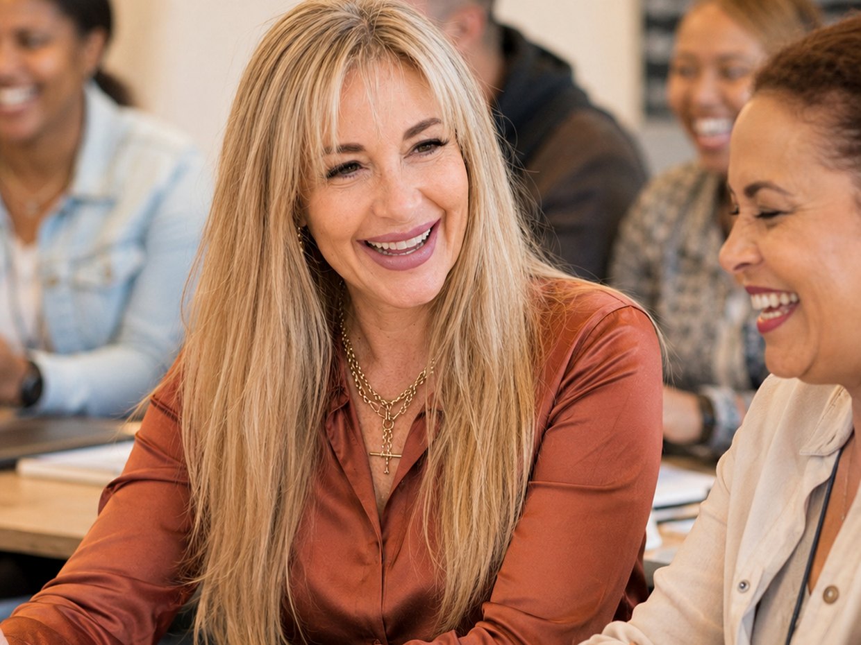A South African corporate team laughing together during a Laughter Coaching team-building workshop